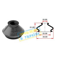 BG0135 BELGUM PARTS Пильовик опори кульовий рульового наконечника (універсальний) (23х10x21)