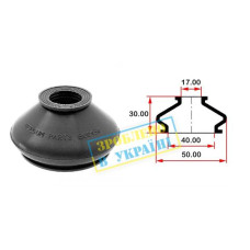 BG0136 BELGUM PARTS Пильовик опори кульовий рульового наконечника (універсальний) (40х17x30)
