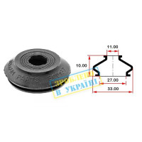 BG0137 BELGUM PARTS Пильовик опори кульовий рульового наконечника (універсальний) (27х11x10)