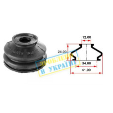 BG0142 BELGUM PARTS Пильовик опори кульовий рульового наконечника (універсальний) (34х12x24)