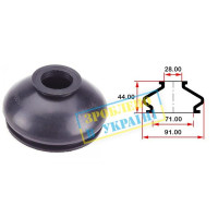 BG0159 BELGUM PARTS Пильовик опори кульовий рульового наконечника (універсальний) (71х28x44)