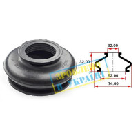 BG0161 BELGUM PARTS Пильовик опори кульовий рульового наконечника (універсальний) (52х32x32)