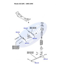 BG1100 BELGUM PARTS Сайлентблок важеля (заднього) Mazda 323/626 85-94 (d=20mm) (поперечного)