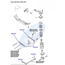 BG1102 BELGUM PARTS Сайлентблок рычага (заднего/внутри) Mazda 323/626