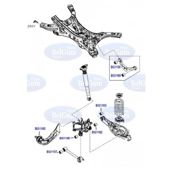 BG1163 BELGUM PARTS Сайлентблок важеля (заднього/знизу) Mazda 3/6/CX-5 13-