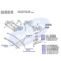 BG1330 BELGUM PARTS Антискрип MB Sprinter 901-904 (для передньої 2-ох листової ресори)
