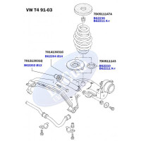 BG2236 BELGUM PARTS Проставка пружини (задня/верхня) VW Т4 91-03