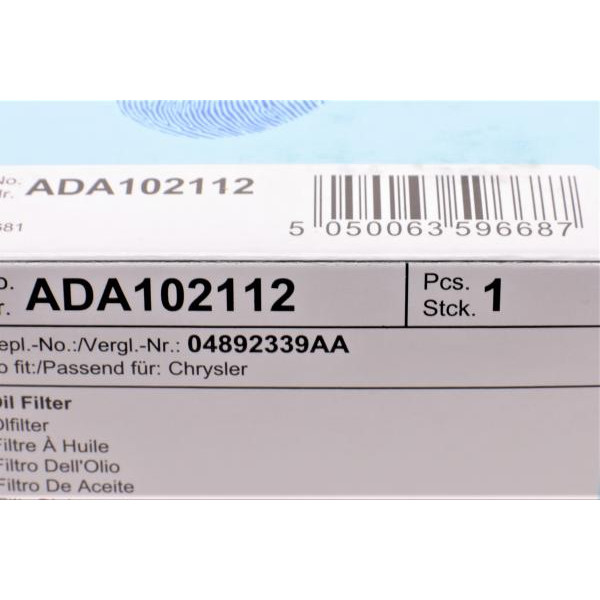 ADA102112 BLUE PRINT Фільтр масляний Opel Insignia 2.0 16V 08-17