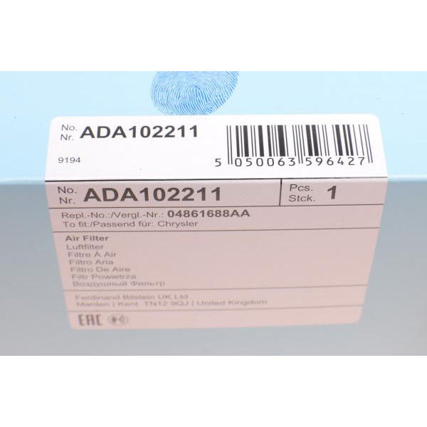 ADA102211 BLUE PRINT Фільтр повітряний Jeep Grand Cherokee 3.0CRD 11-