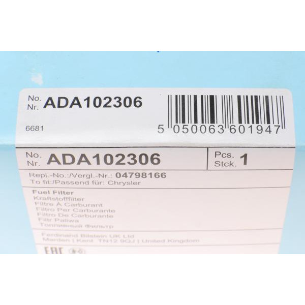 ADA102306 BLUE PRINT Фільтр паливний Chrysler Voyager/ Grand Voyager 2.5 TD 95-01
