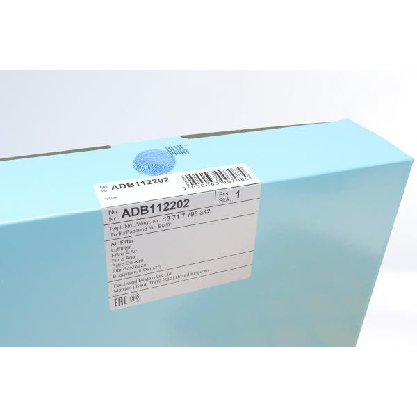 ADB112202 BLUE PRINT Фільтр повітряний BMW X5 (E70) 3.0 sd 06-13/ X6 (E71) 35 d 08-14