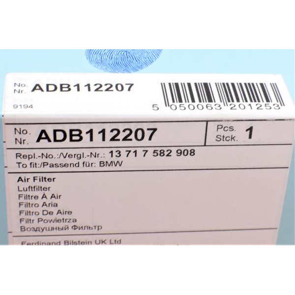 ADB112207 BLUE PRINT Фільтр повітряний BMW 5 (F10/F11)/ X1 (E84) 1.6-3.0 09-17