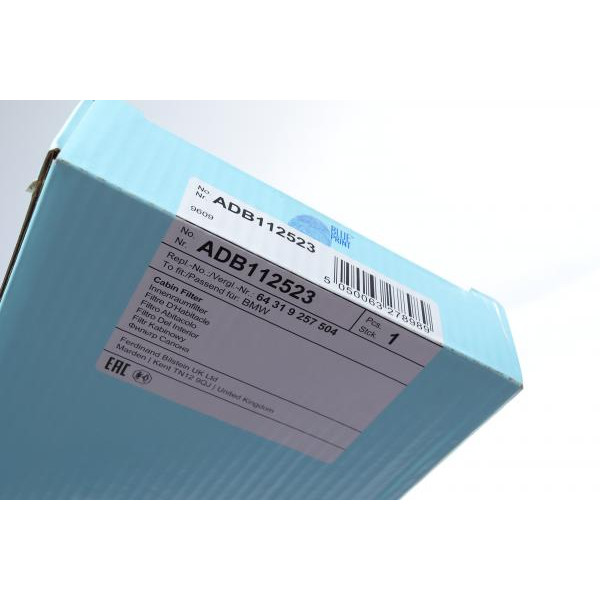 ADB112523 BLUE PRINT Фільтр салону BMW 3 (E46) 98-05/X3 (E83) 1.6-3.0 04-08 (вугільний)