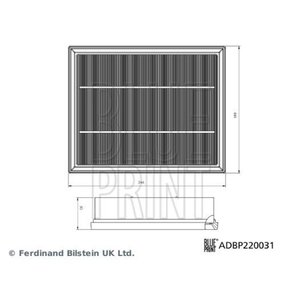 ADBP220031 BLUE PRINT Фільтр повітряний Ford Edge/Galaxy/Mondeo 1.5/1.6/2.0TDCI/2.0EcoBlue 15-