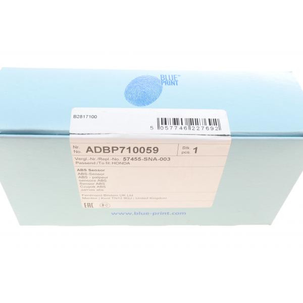 ADBP710059 BLUE PRINT Датчик ABS (передній) Honda Civic VII 05- (L)