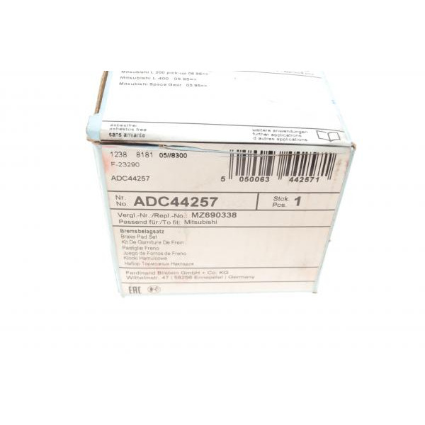 ADC44257 BLUE PRINT Колодки гальмівні (передні) Mitsubishi L200 96-11
