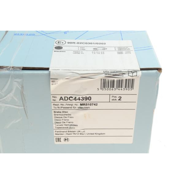 ADC44390 BLUE PRINT Диск гальмівний (передній) Mitsubishi Lancer 03-/Galant VI 96-04 (276x26)