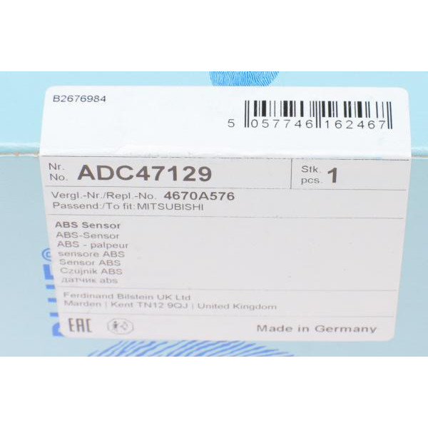 ADC47129 BLUE PRINT Датчик ABS (передній) Mitsubishi Outlender 2.0i 11-/Lancer VIII 2.0i 06- 15 (R)