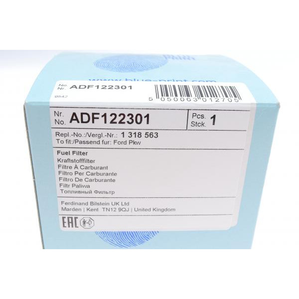 ADF122301 BLUE PRINT Фільтр паливний Fiat Scudo 2.0 D 99-16 Citroen C4 04-15/C5 2.0 HDi 08-