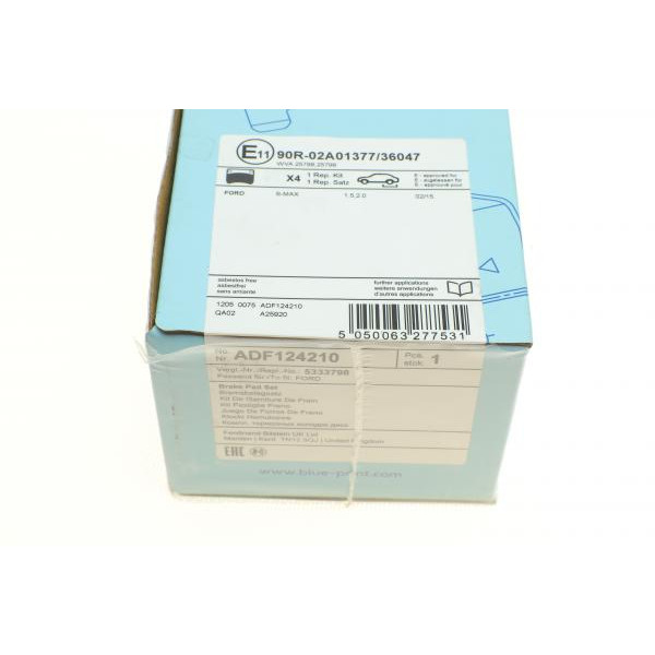 ADF124210 BLUE PRINT Колодки гальмівні (задні) Ford Mondeo/Galaxy/Kuga 12-/Ford USA Fusion/Escape 05- (Teves)