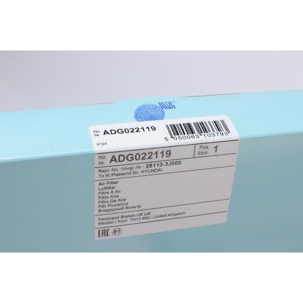 ADG022119 BLUE PRINT Фільтр повітряний Hyundai iX55 4x4 3.0 CRDi V6 24V 08-12