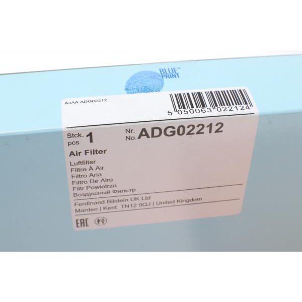 ADG02212 BLUE PRINT Фільтр повітряний Hyundai Accent 1.3 i 94-03