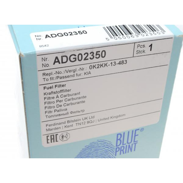 ADG02350 BLUE PRINT Фільтр паливний Fiat Ducato 2.0/2.8 D 98-18/Doblo 1.9 D 00-18 Peugeot Boxer 2.0-2.8 D 94-14