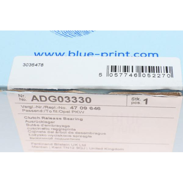 ADG03330 BLUE PRINT Підшипник вижимний Daewoo Matiz/Suzuki Swift 1.2i/1.3 DDiS 10-
