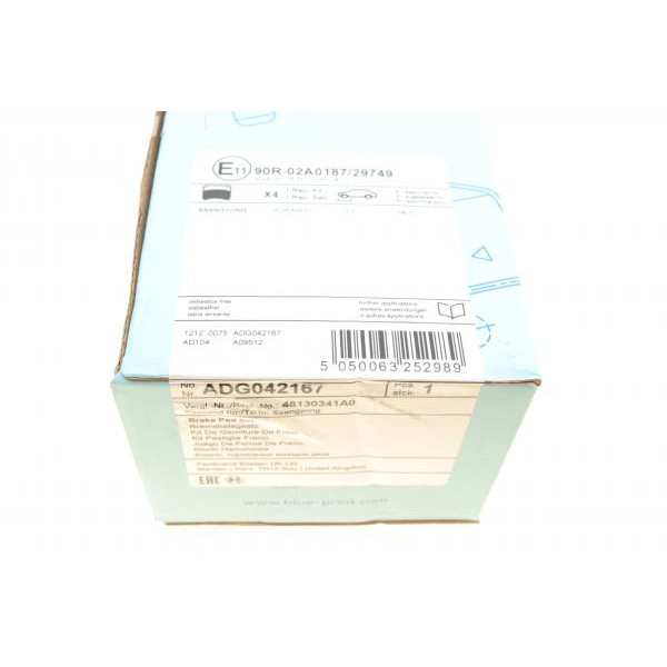 ADG042167 BLUE PRINT Колодки гальмівні (передні) Hyundai Santa Fe II/III/Genesis 06-/Kia Sorento/Ssangyong Korando 09-