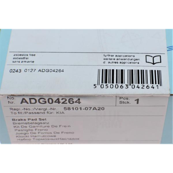 ADG04264 BLUE PRINT Колодки гальмівні (передні) Kia Picanto 04-11