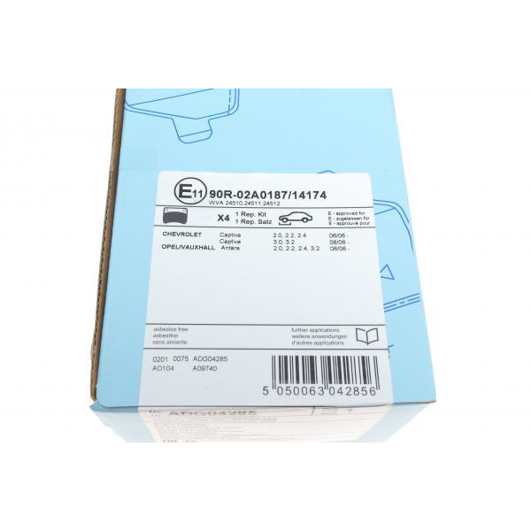 ADG04285 BLUE PRINT Колодки гальмівні (передні) Chevrolet Captiva/Opel Antara 2.0-3.2 CDTI 06-