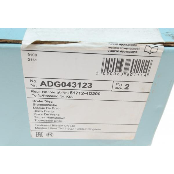 ADG043123 BLUE PRINT Диск гальмівний (передній) KIA Carnival 05-15 (300x28)