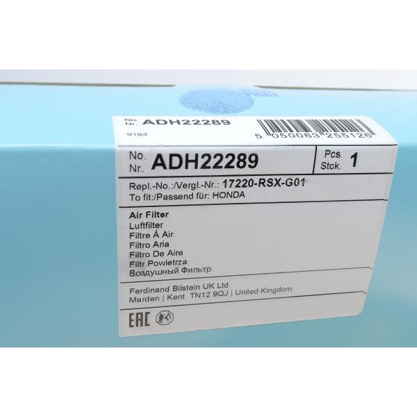 ADH22289 BLUE PRINT Фільтр повітряний Honda CR-V IV 1.6 i-DTEC 13-
