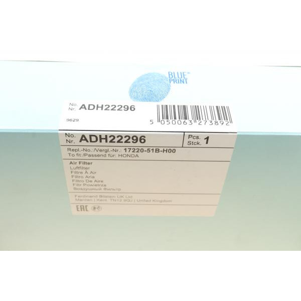 ADH22296 BLUE PRINT Фільтр повітряний Honda HR-V 1.8 16V 14-