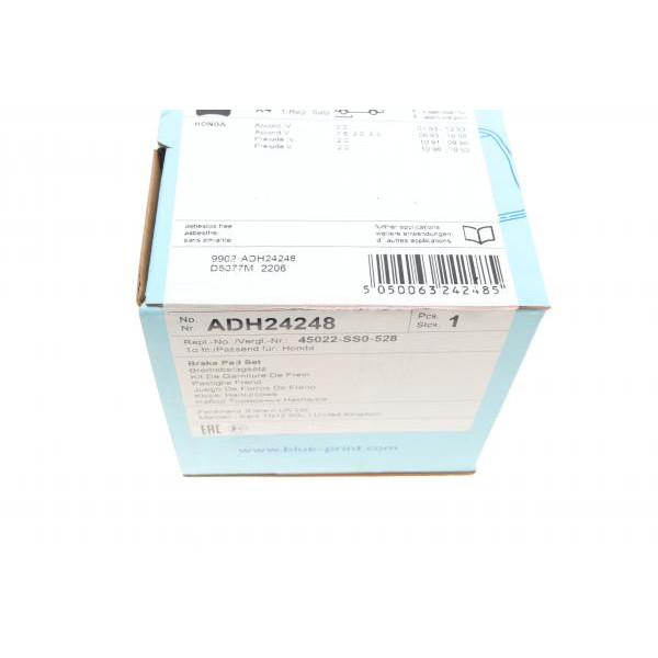ADH24248 BLUE PRINT Колодки гальмівні (передні) Honda Accord V 92-98/Prelude III/IV/V 86-01/Rover 600 93-00