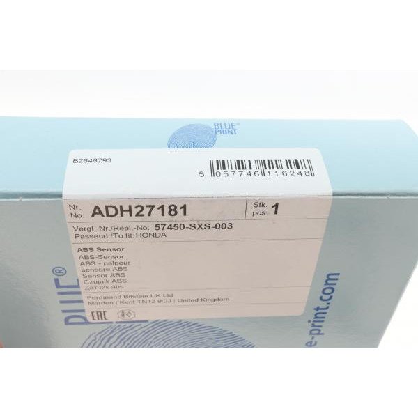 ADH27181 BLUE PRINT Датчик ABS (передній) Honda CR-V 2.0-2.4 06-12 (R)