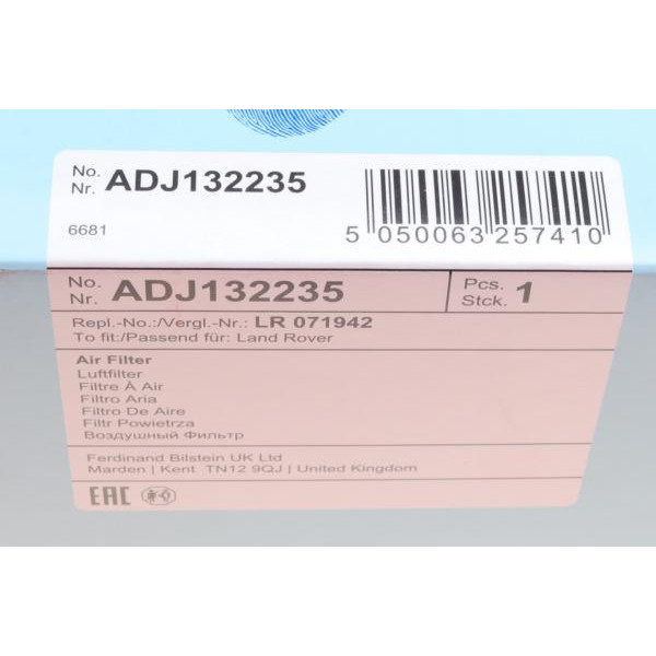 ADJ132235 BLUE PRINT Фільтр повітряний Land Rover Range Rover Evoque 2.0D 15-