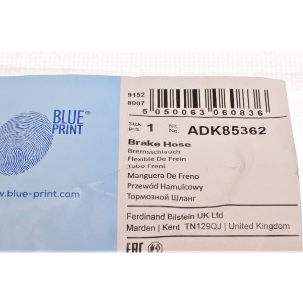 ADK85362 BLUE PRINT Шланг гальмівний (передній) Suzuki Grand Vitara 05- (L) (502mm)