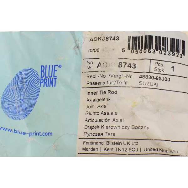 ADK88743 BLUE PRINT Тяга рульова Suzuki Grand Vitara 05- (L=343mm)