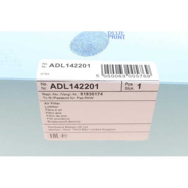 ADL142201 BLUE PRINT Фільтр повітряний Opel Corsa D/E 1.0-1.4 06-
