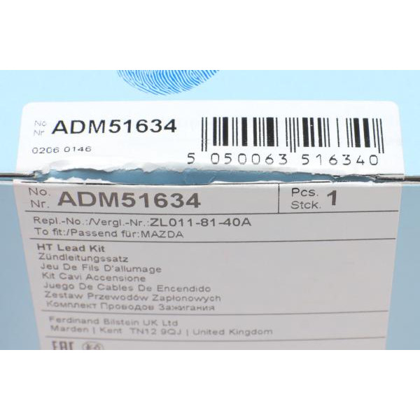 ADM51634 BLUE PRINT Провід запалювання Mazda 323 1.5/1.6 16V 98-04 (к-кт)