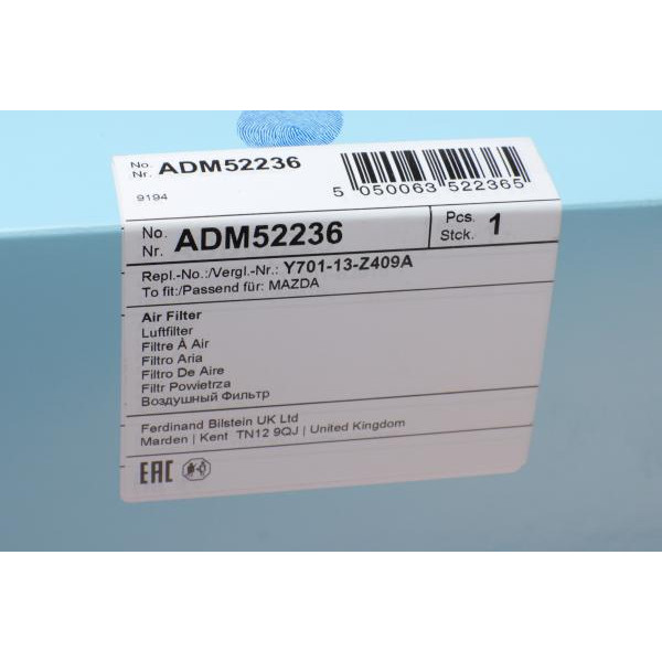 ADM52236 BLUE PRINT Фільтр повітряний Mazda 323 2.0D/TD 96-04/Premacy 2.0TD 99-05
