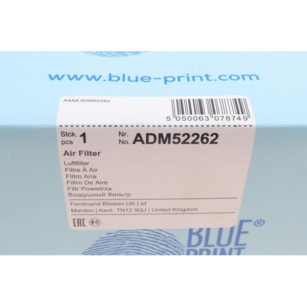 ADM52262 BLUE PRINT Фільтр повітряний Ford Connect 1.6TDCI 13-/Mazda 3 1.6TD 08-
