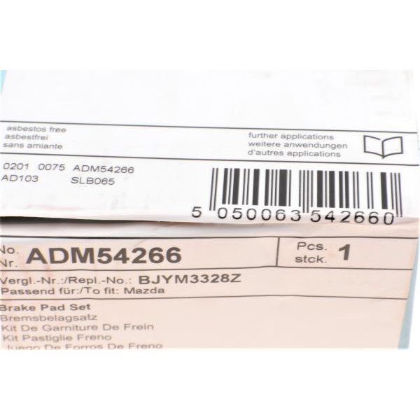 ADM54266 BLUE PRINT Колодки гальмівні (передні) Mazda 323 98-04