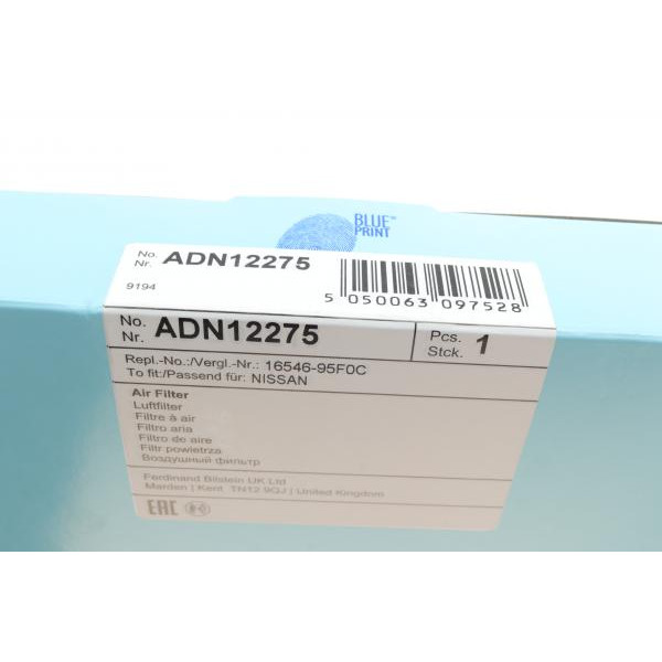 ADN12275 BLUE PRINT Фільтр повітряний Nissan Almera 1.6/Maxima 2.0/2.3 06-