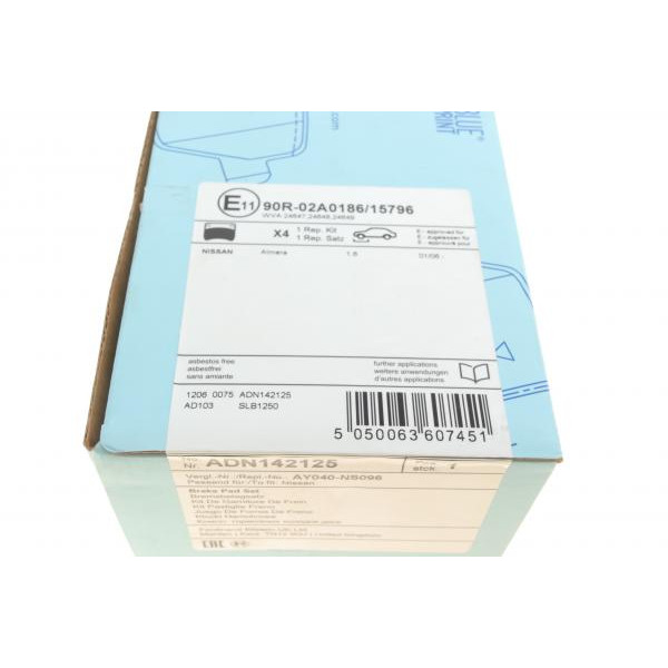 ADN142125 BLUE PRINT Колодки гальмівні (передні) Nissan Micra II 92-03