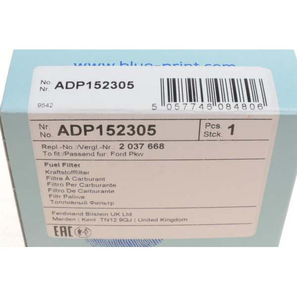 ADP152305 BLUE PRINT Фільтр паливний Fiat Scudo 2.0 D Multijet 11-