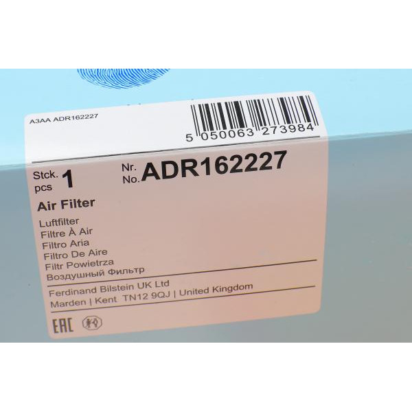 ADR162227 BLUE PRINT Фільтр повітряний Renault Scenic IV/Megane IV 1.5dCi 15-