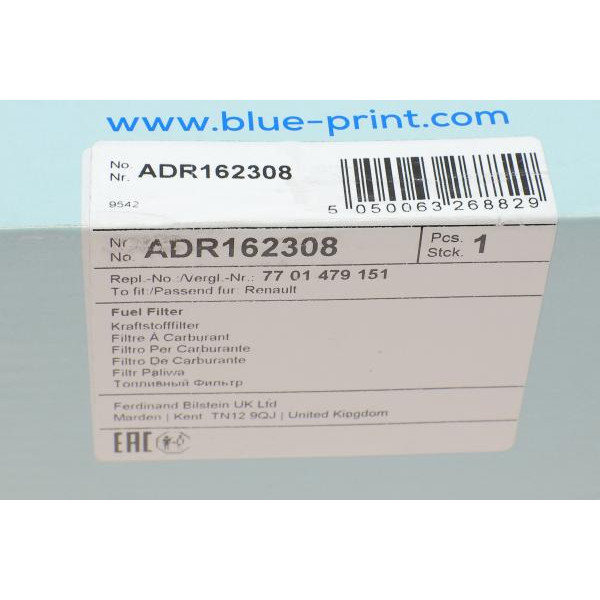 ADR162308 BLUE PRINT Фільтр паливний Renault Clio/Modus 1.5dci 04-