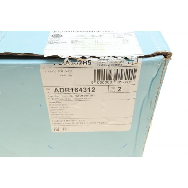 ADR164312 BLUE PRINT Диск гальмівний (передній) Renault Master/Opel Movano 2.3CDTI 10- (302x28)